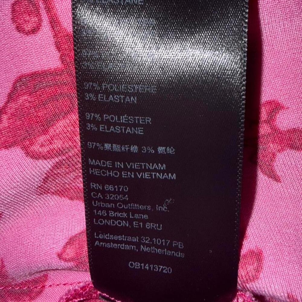Urban outfitters silk satin pink floral maxi skirt boho coquette fairycore - Picture 7 of 7